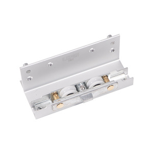 Concealed Sliding Door Track Double Damper Wardrobe Hardware External Mount Modern Design Cold Rolled Aluminum Alloy - Product Image 4