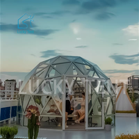 Igloo House Verre géodésique Camping Tente dôme insonorisée extérieure Resort Jardin Luxe Grande tente dôme en verre