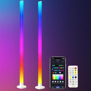 Nhà thông minh <span class=keywords><strong>LED</strong></span> Đèn sàn với rgbic Rom âm nhạc đồng bộ trang trí ABS cơ thể ứng dụng điều khiển thiết kế hiện đại 150cm ứng dụng điều khiển và từ xa - Product Image 4