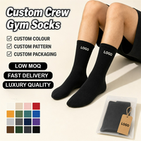 Chaussettes de sport personnalisées en coton de luxe respirantes pour hommes, avec logo imprimé, emballage de marque, pour le sport et l'athlétisme