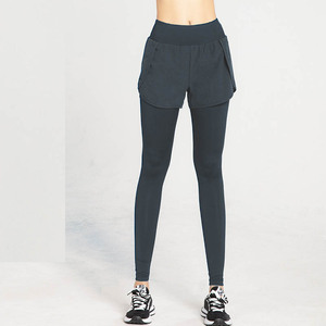 Fitness para <span class=keywords><strong>mujer</strong></span> Deporte Gimnasio Ropa de cintura alta Leggings de bolsillo para teléfono Dos piezas Caderas Pantalones de yoga ajustados Estiramiento <span class=keywords><strong>2</strong></span> <span class=keywords><strong>en</strong></span> <span class=keywords><strong>1</strong></span> Legging - Product Image 6