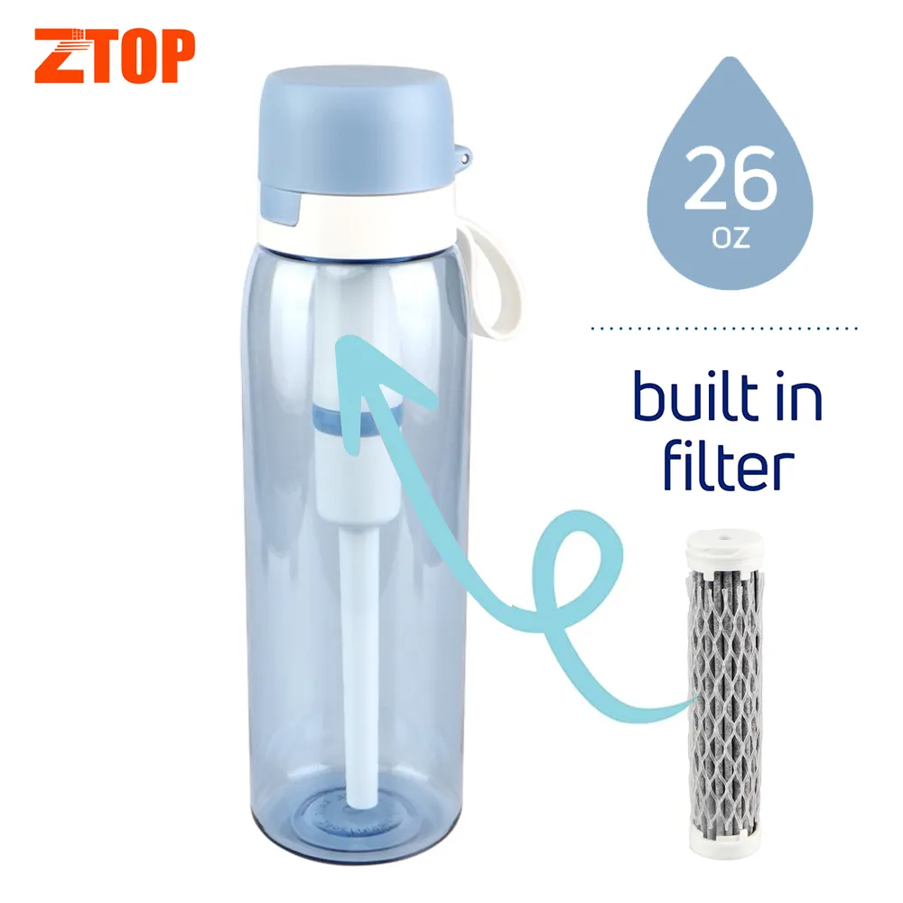 High Efficiency Reusable Portable Filtering Bottle Outdoor Survival Water Purifier For Emergency