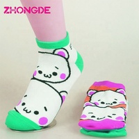 Chaussettes pour enfants en coton tricoté, motif ours de dessin animé, rayures, animaux, chat, chien, personnage de dessin animé, drôle, chaussettes transparentes pour enfants