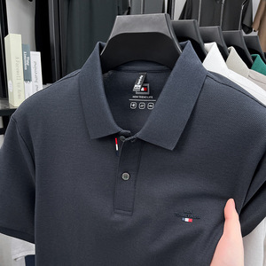 <span class=keywords><strong>Polo</strong></span> <span class=keywords><strong>de</strong></span> Golf <span class=keywords><strong>de</strong></span> Manga Corta para Hombre, <span class=keywords><strong>Color</strong></span> Sólido, Bordado, Suave - Product Image 1