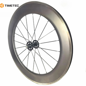 トラックバイク カーボンホイール ピスト ホイールセット 60mm 82mm ハイト クリンチャー ダブルコグハブ シングルスピード 自転車 クリンチャーホイールセット - Product Image 3