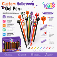 KAIX Emballage personnalisé OEM Ensemble de stylos gel Halloween 0,5 mm Pointe fine Stylos gel Halloween pour cadeaux promotionnels