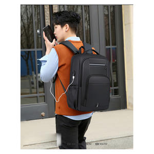 Custom Advanced Sense Men's Business Backpack Large Capacity Waterproof Shoulder Travel Computer <b>Bag</b> Polyester Back - Product Image 5