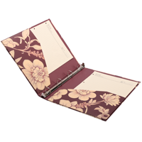 Porte-documents à anneaux personnalisé à motif floral, classeur rigide, organiseur de documents pour bureau et école, fournisseur en gros OEM ODM, usine