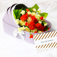 Boîtes à fleurs en carton roses boîte en papier pour l'emballage des fleurs