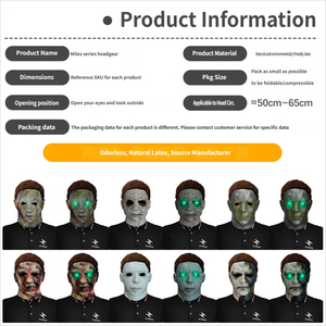 Maschera <span class=keywords><strong>Horror</strong></span> Personalizzata Serie Miles, Modello Moonlight Heart Panic, Accessorio per Feste <span class=keywords><strong>di</strong></span> Halloween e Produzioni Cinematografiche, Disponibile - Product Image 4