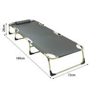 Lit de camping pliable moderne de haute qualité pour adultes, personnalisable, avec cadre en métal léger et portable, lit de sieste individuel, capacité 100 kg