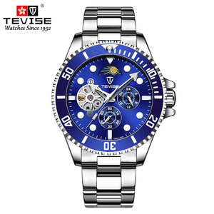 Montres pour hommes, mode masculine, montre à fond en acier inoxydable, résistante à l'eau, automatique, montre de luxe pour affaires - Product Image 2