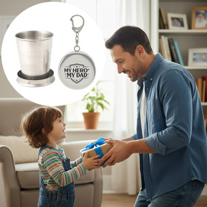 Stainless Steel Telescopic Folding Cup 2.5oz Collapsible Portable Travel Wash Cup For Outdoor Use - Product Image 1