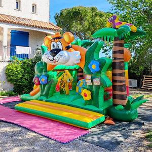 Outdoor party jumpers commercial bounce <b>house</b> combo slide <b>inflatable</b> tiger bouncy castle - Product Image 3