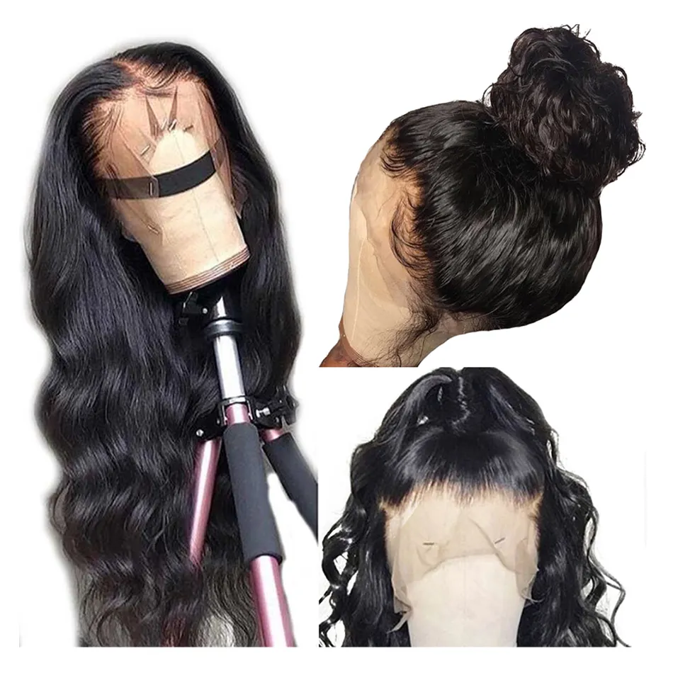 Perruques full lace front wigs cheveux vierges indiens 13*4, perruques à cuticules alignées, tissage de cheveux brésiliens et perruques