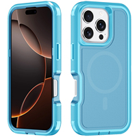 Pour iPhone 16 Pro XT, coque de téléphone magnétique en TPU, étanche, texture mate givrée, transparente, anti-traces de doigts