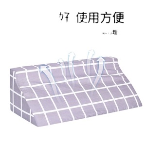 Almohada triangular ergonómica para personas mayores, soporte para dormir de lado, cojín de posicionamiento para la espalda, diseño a cuadros gris - Product Image 2