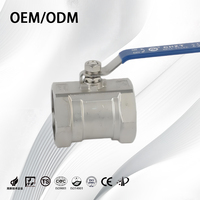 Vanne à bille industrielle manuelle monobloc en acier inoxydable 304/316 à filetage interne haute pression NPT pour l'eau