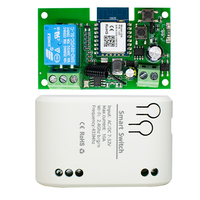 E0702 Módulo de Interruptor Inalámbrico Wifi con Control Remoto Inteligente Tuya, Receptor RF de 7-32V, Relé de 10A, Compatible con Alexa y Google Home