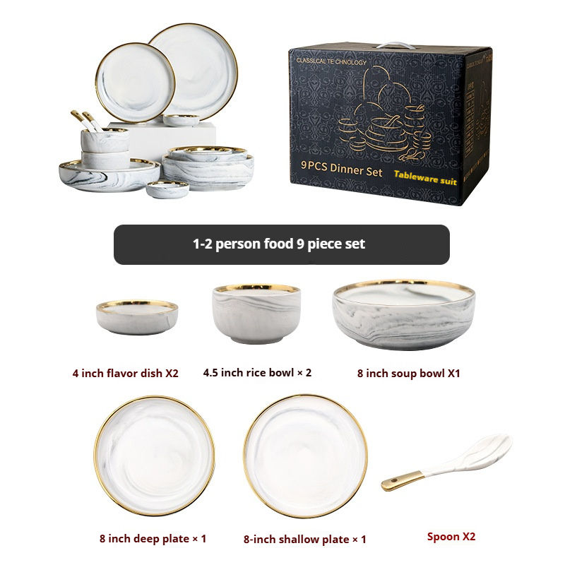 9-piece set for 2 people