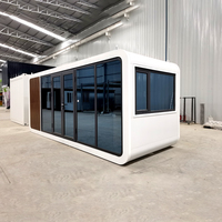 Maison préfabriquée en aluminium et verre avec bureau et toilettes pour hôtels et complexes hôteliers - Design extérieur moderne