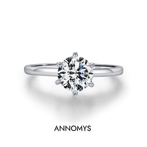 D Farbe 1 Karat Moissan ite Diamantring in S925 Sterling Silber Luxus barrierefreie Frauen Weihnachts geschenk für Freundin - Product Image 1