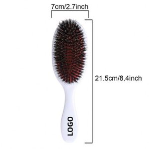 Salon Quality Boar Bristle Detangling Hair <b>Brush</b> <b>Scalp</b> Care Air Cushion Paddle Styling Comb Bulk Order Factory Supplier - Product Image 2
