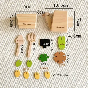 Ensemble de jouets de jardin en bois, blocs de construction à arroser, puzzle, outils éducatifs Montessori pour bébés de 0 à 24 mois - Product Image 6