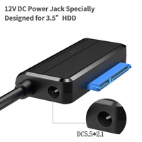 Adaptador de Disco Duro G-karve USB3.0 SATA a USB3.0 de 2.5/3.5 Pulgadas para Uso Electrónico