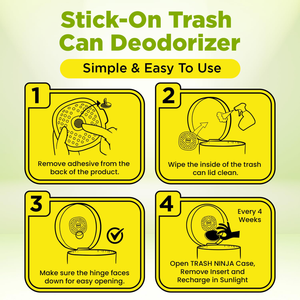 Cubo de basura reutilizable con aroma a cítricos frescos, desodorante, ambientador de carbón activado, eliminador de olores con patrón de Gel - Product Image 5