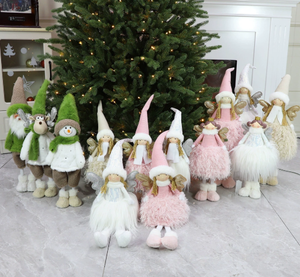 Christmas Tree Doll Cute Princess Stuffed Plush <b>Toy</b> Tall Hat Braids Long Legs Place Dolls for <b>Desk</b> Cabinet Decor Doll - Product Image 2
