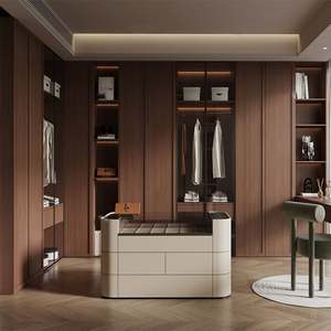 Light Luxury Modern Sliding Door <b>Plastic</b> Wardrobe for Bedrooms Full Customization Space-Saving Closet Design for Home Use - Product Image 2