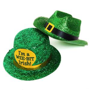Mini sombreros <span class=keywords><strong>de</strong></span> plástico para el Día <span class=keywords><strong>de</strong></span> San Patricio, accesorios con logotipo imprimible, sombrero con purpurina <span class=keywords><strong>de</strong></span> trébol <span class=keywords><strong>de</strong></span> Irlanda, sombreros <span class=keywords><strong>de</strong></span> copa para mascotas con purpurina para festivales irlandeses - Product Image 2
