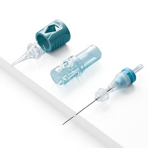 20 pièces/boîte Aiguilles de <span class=keywords><strong>tatouage</strong></span> monobloc en silicone antidérapantes <span class=keywords><strong>pour</strong></span> sourcils et cuir chevelu 12 #   10 #   Art corporel de 0,3 mm de diamètre - Product Image 4