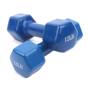 Hexagonal PVC Coated Steel <b>Dumbbells</b> Anti Roll Free Weights for Home Gym Strength Training Fitness Exercise and Workout - Product Image 4