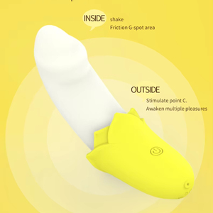 Vibrateur puissant en silicone en forme de banane, 12 modes, stimulateur de masturbation féminine, produit sexuel mignon, clitoridien USB - Product Image 2
