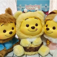 Figurines en peluche Winnie l'ourson 100% originales, boîte colorée, modèle de jouet de 15 cm, objet de collection Kawaii, pendentif unisexe, cadeau, marque Ys
