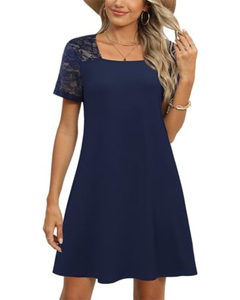 Váy nữ mùa hè dáng rộng, tay ngắn, dài qua gối, kiểu dáng mới lạ, thoải mái, mã SY82 - Product Image 5