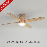 Ventilateur de plafond intelligent 1stshine 52 pouces, design moderne, simple et élégant, avec lumière, modes été/hiver, contrôle intelligent