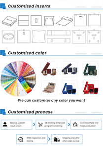 Factory Stock Luxury Leather <b>Ring</b> Box Square Jewelry Boxes with Custom Logo for Jewelry Organizer - Product Image 6