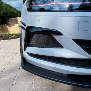 Alerón Delantero con Cubierta de Faros Antiniebla y Rejilla para Volkswagen VW POLO MK6 Virtus 2017 2018 2019 2020 2021 Wind Knife - Product Image 3