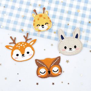 Factory No Minimum Cute Embroidery Various Animal Patch Giraffe Skia Deer Frog Applique for Kids - Product Image 4
