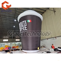 Modèle de tasse à café gonflable géante, tasse/bouteille gonflable publicitaire pour l'extérieur