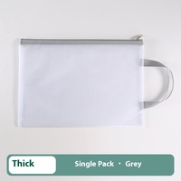 Sac de classement A4 en PVC grande capacité, pochette à documents en maille épaisse, sac de rangement pour documents, pochettes à documents zippées pour étudiants, examens et papiers