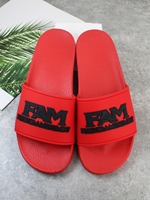 Sandales en PVC de couleur rouge, design tendance été 2023, OEM&ODM, logo personnalisé, tongs de plage pour femmes