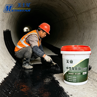 Revêtement imperméable professionnel pour la construction V822, émulsion acrylique + carbonate de calcium, peinture liquide imperméable noire pour murs
