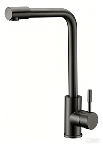 Rubinetto da cucina FRAP moderno monocomando, miscelatore acqua calda e fredda girevole a 360 gradi in acciaio inossidabile per uso cucina - Product Image 2