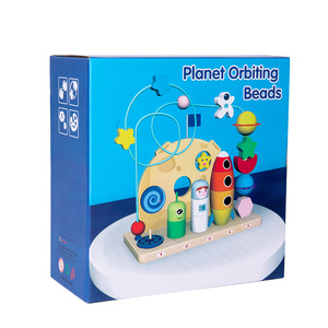 New Arrival hạt gỗ Mê Cung không gian hành tinh quay quanh con quay hồi chuyển xếp chồng khối Trò chơi giáo dục học tập đồ chơi cho trẻ em trai cô gái - Product Image 5
