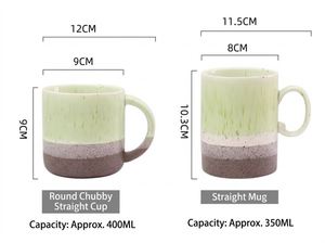 แก้วกาแฟเซรามิกเคลือบรีแอกทีฟสไตล์โบโฮสมัยใหม่แบบขายส่ง แก้วสโตนแวร์ลายจุดสำหรับใช้ในบ้าน ร้านกาแฟ และร้านอาหาร - Product Image 3