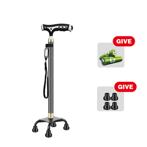 Adjustable <strong>Walking</strong> <strong>Stick</strong> with Led Light Detachable Base Old <strong>Man</strong> Elderly <strong>Walking</strong> Cane - Product Image 5